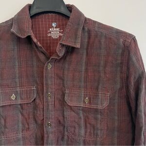 🏔️ KÜHL Medium Plaid Button Up Shirt Men’s Long Sleeve Outdoor Flannel Kuhl